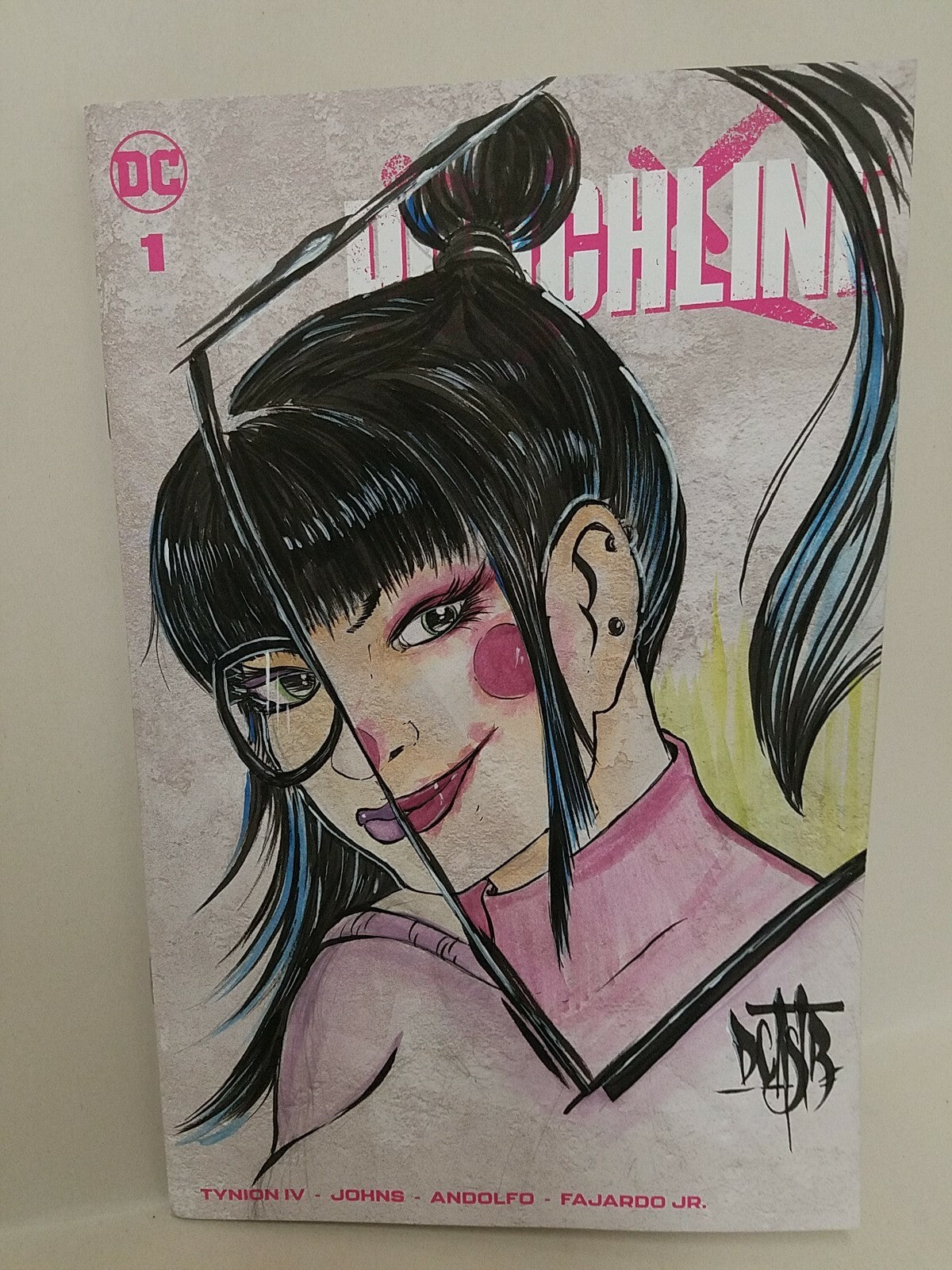 Punchline #1 (2021) DC Comic Sketch Cover W Original DCastr Art ARG COA 211