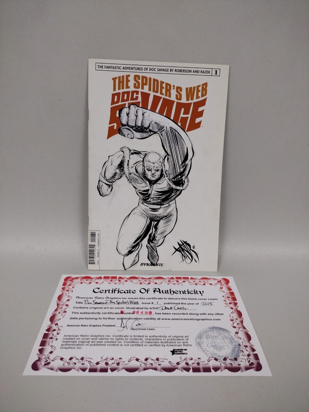 DOC SAVAGE: THE SPIDER'S WEB #1 Blank Cover Variant w Original Art Dcastr