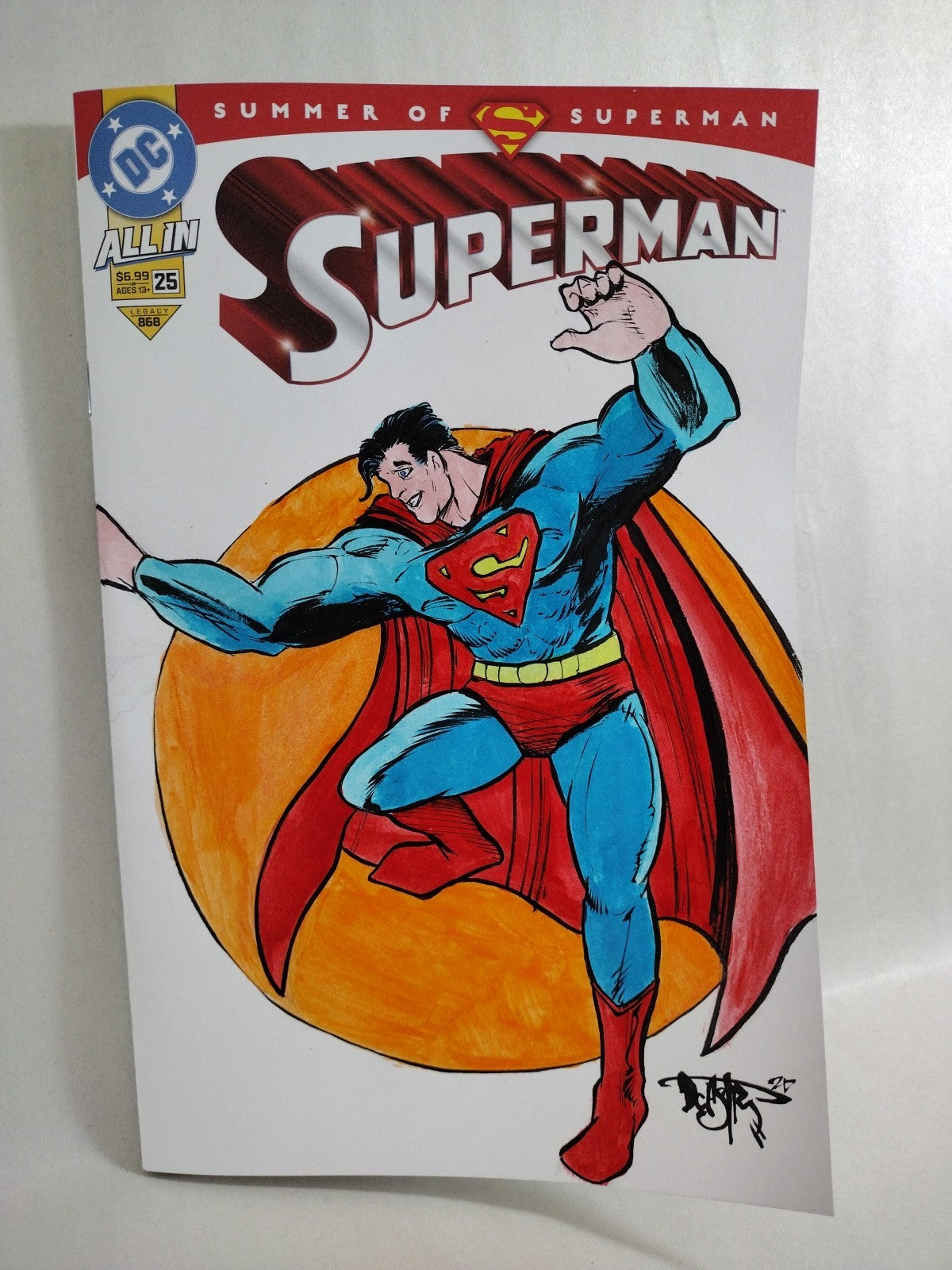 Superman #25 (2025) DC Comic Sketch Variant Cover W Original Dave Castr Art