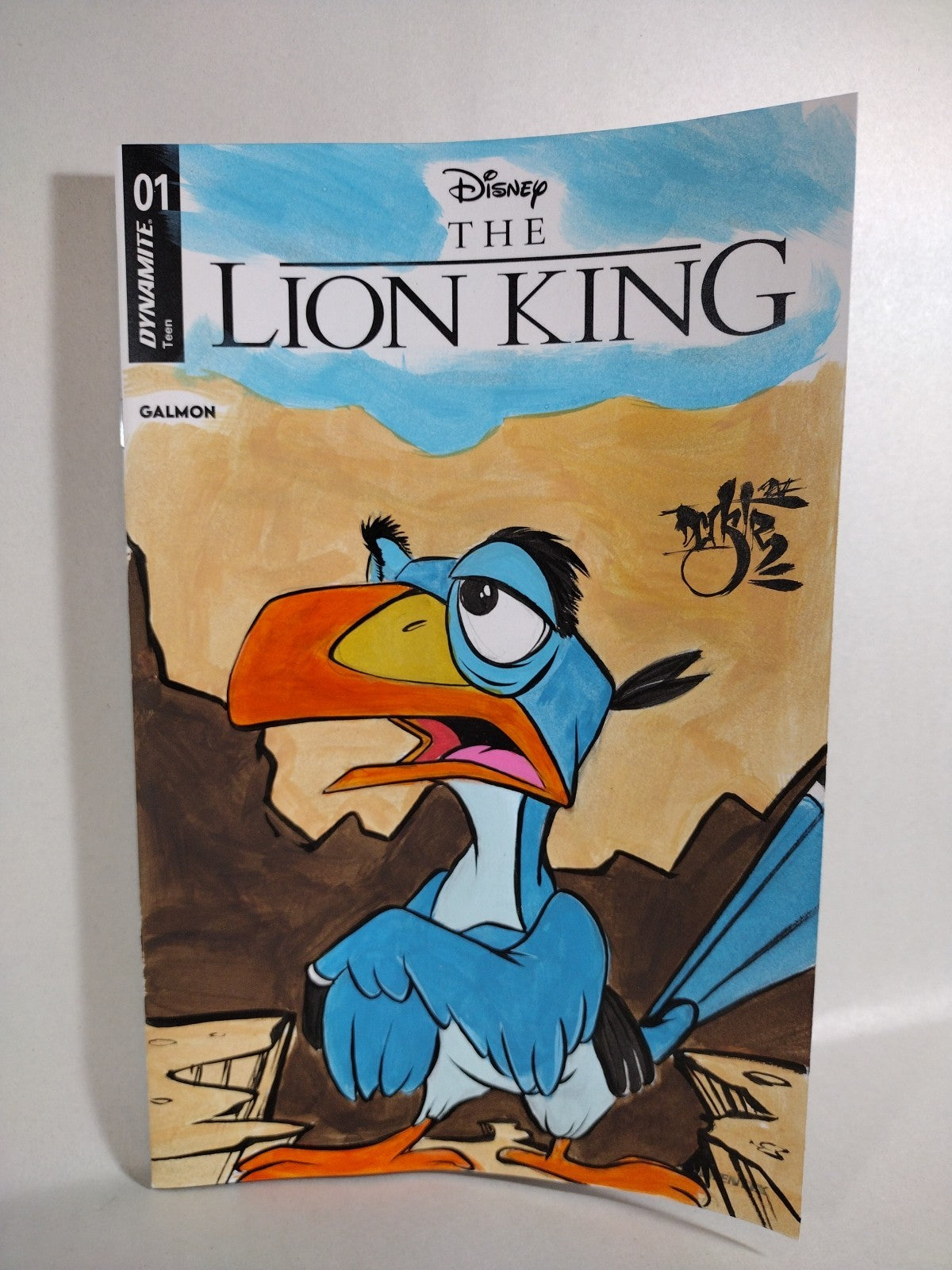 Lion King #1 Dynamite 2025 Sketch Variant Cover Comic W Original Zazu Art DCastr