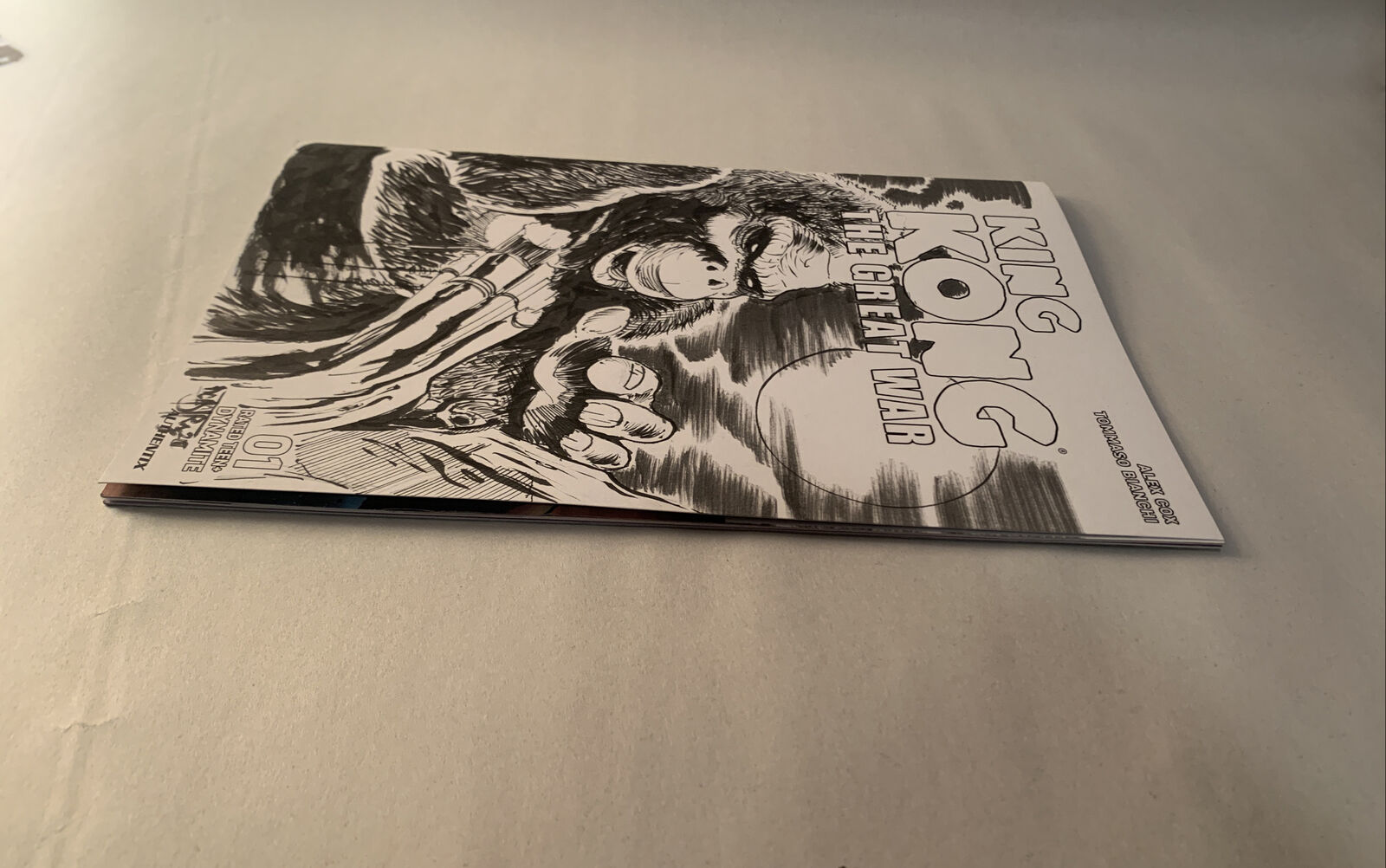 King Kong The Great War #1 (2023) Blank Sketch Cover Comic W Original DCastr Art