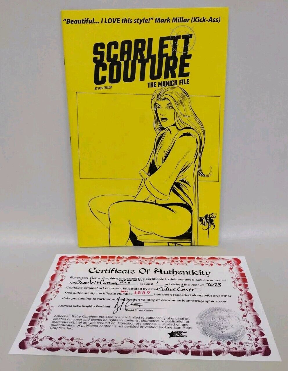 SCARLETT COUTURE MUNICH FILES #1 Sketch Variant Cvr W Original Art Dave Castr