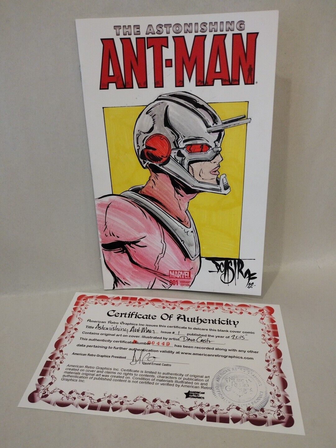 Astonishing Ant-Man #1 (2015) Marvel Blank Sketch Cover W Original DCastr Art