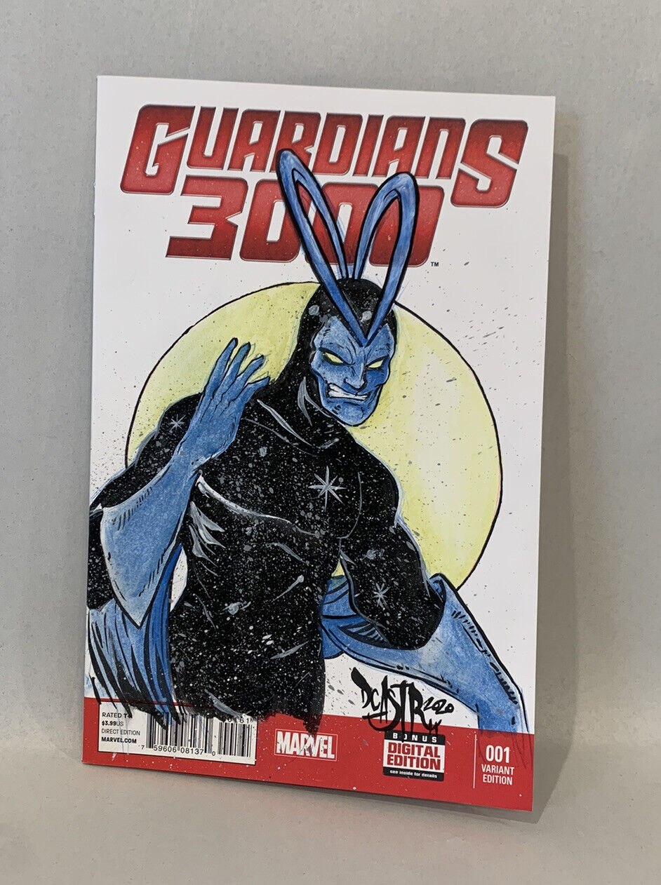 GUARDIANS 3000 #1 Blank Sketch Variant Cover Comic 2014 W Original Art Dcastr