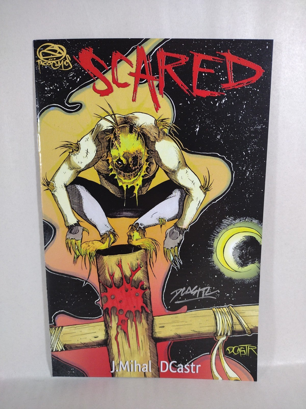 Scared (2010) Taco Comics Dave Castr Josh Mihal Scarecrow Horror Signed 