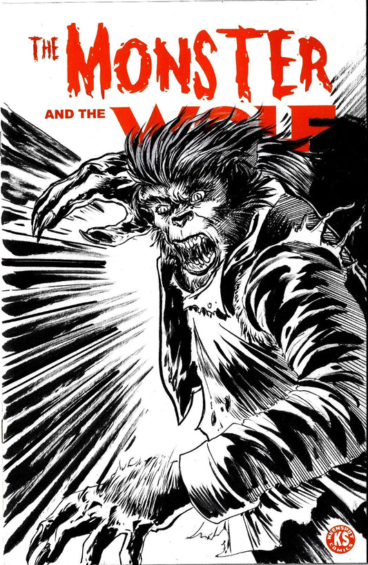 Monster And The Wolf #1 (2025) Keenspot Sketch Cover Comic W Original DCastr Art