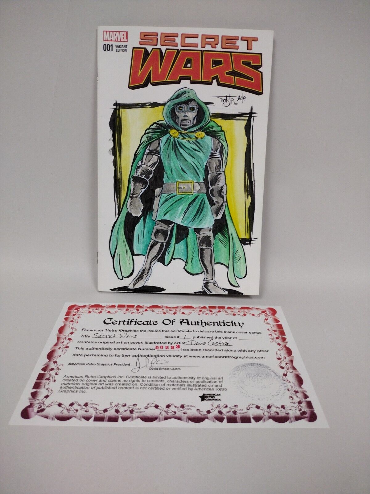 Secret Wars #1 Blank Variant Comic Marvel (2015) Original Doctor Doom DCastr Art