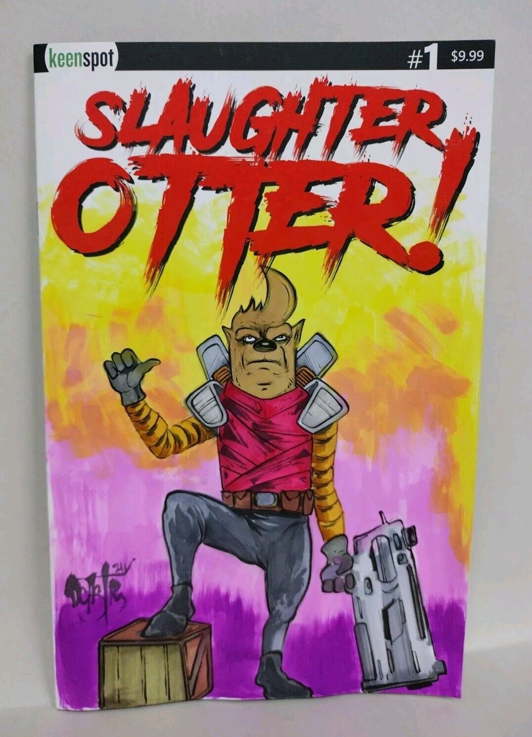 Slaughter Otter #1 (2024) Keenspot Comic Sketch Cover Var W Original DCastr Art