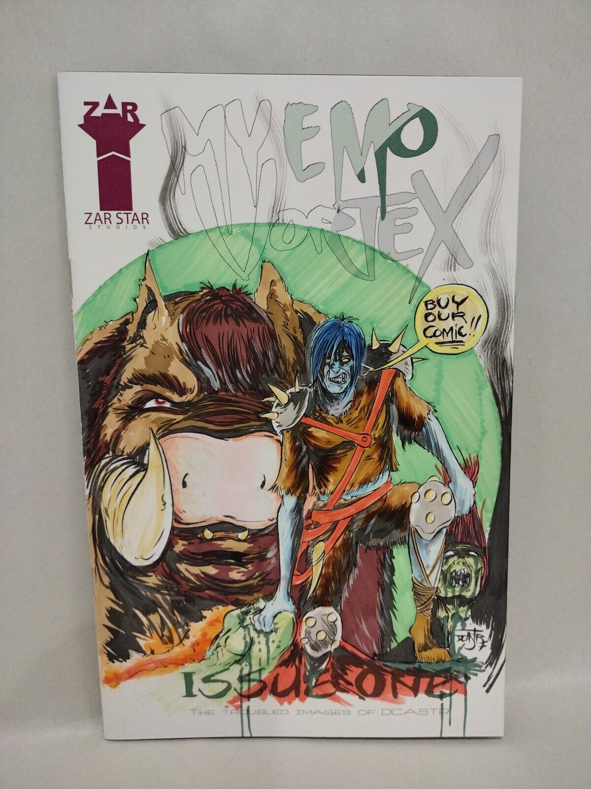 My Emo Vortex #1 (2016) Sketch Cover Comic w Original Dave Castr ZATO Art COA