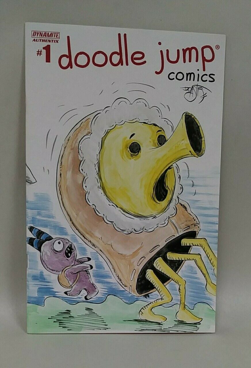 Doodle Jump Comics #1 (2014)Blank Cover Comic W Original Dave Castr Art ARG COA 