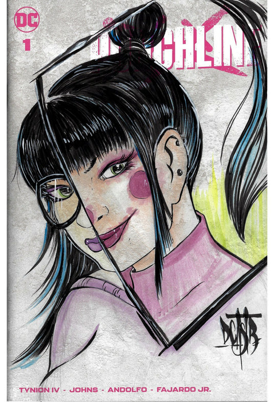 Punchline #1 (2021) DC Comic Sketch Cover W Original DCastr Art ARG COA 211