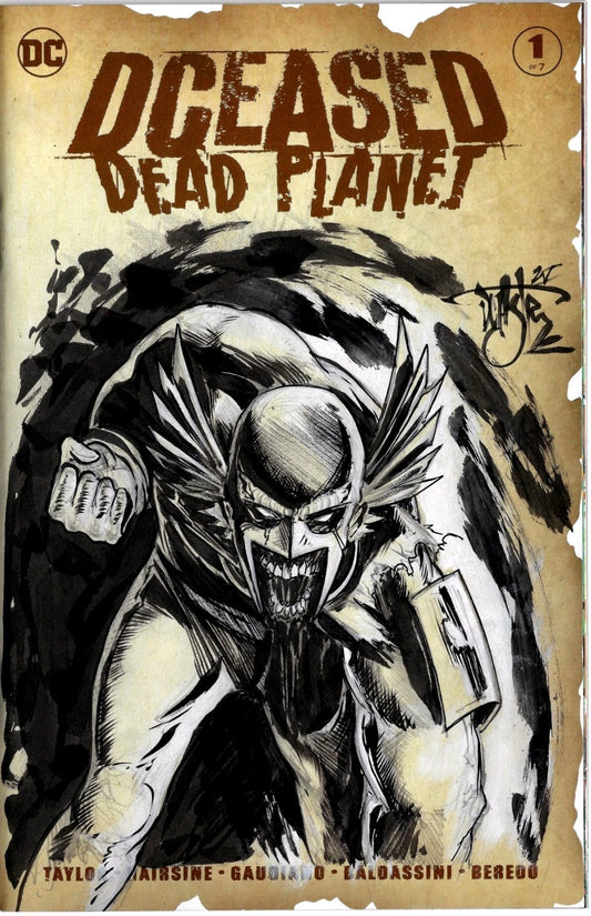 DCeased Dead Planet 1 (2020) DC Comic Sketch Cover Variant w Original Art DCastr