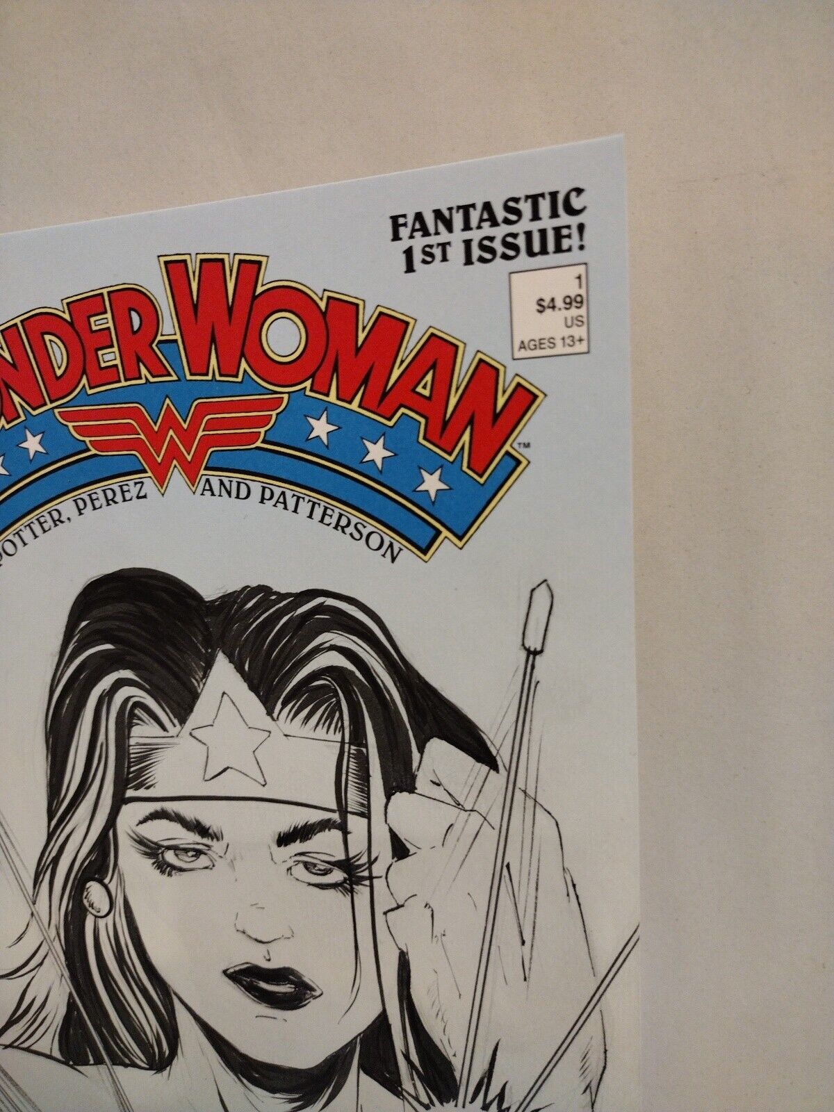 Wonder Woman #1 Facsimile Edition (2023) Sketch Variant W Original DCastr Art