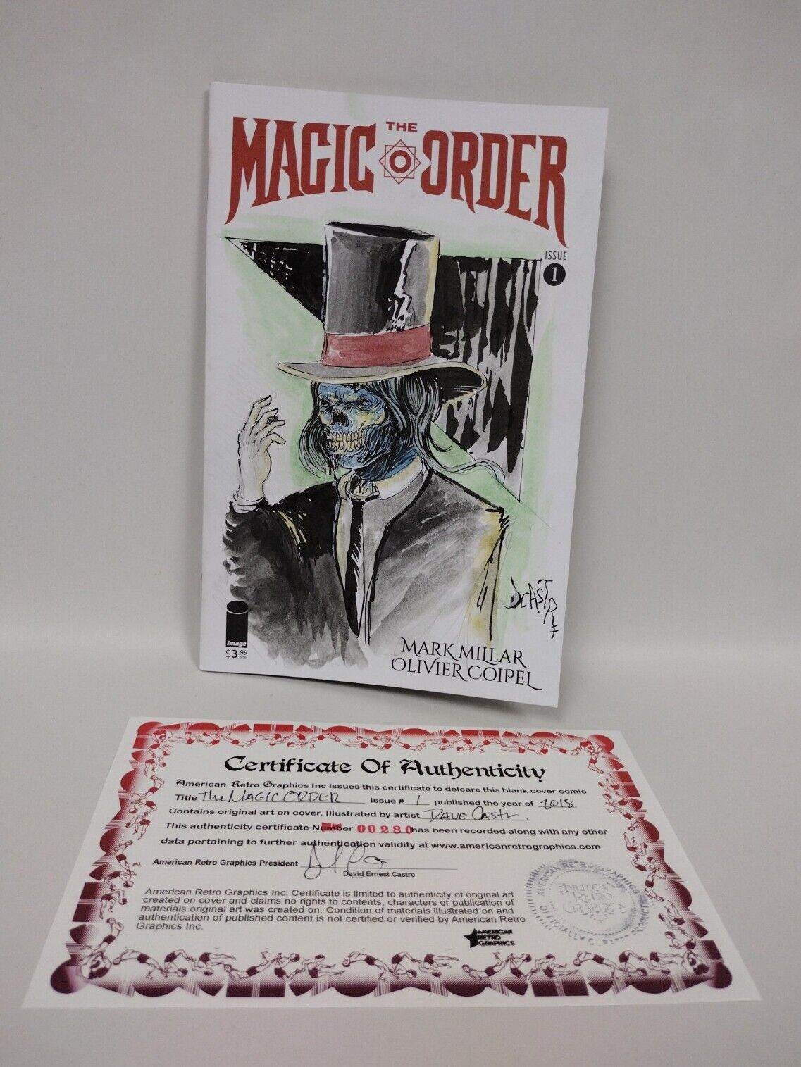 The Magic Order #1 (2018) Blank Cover Comic w Original Art  Dcastr 