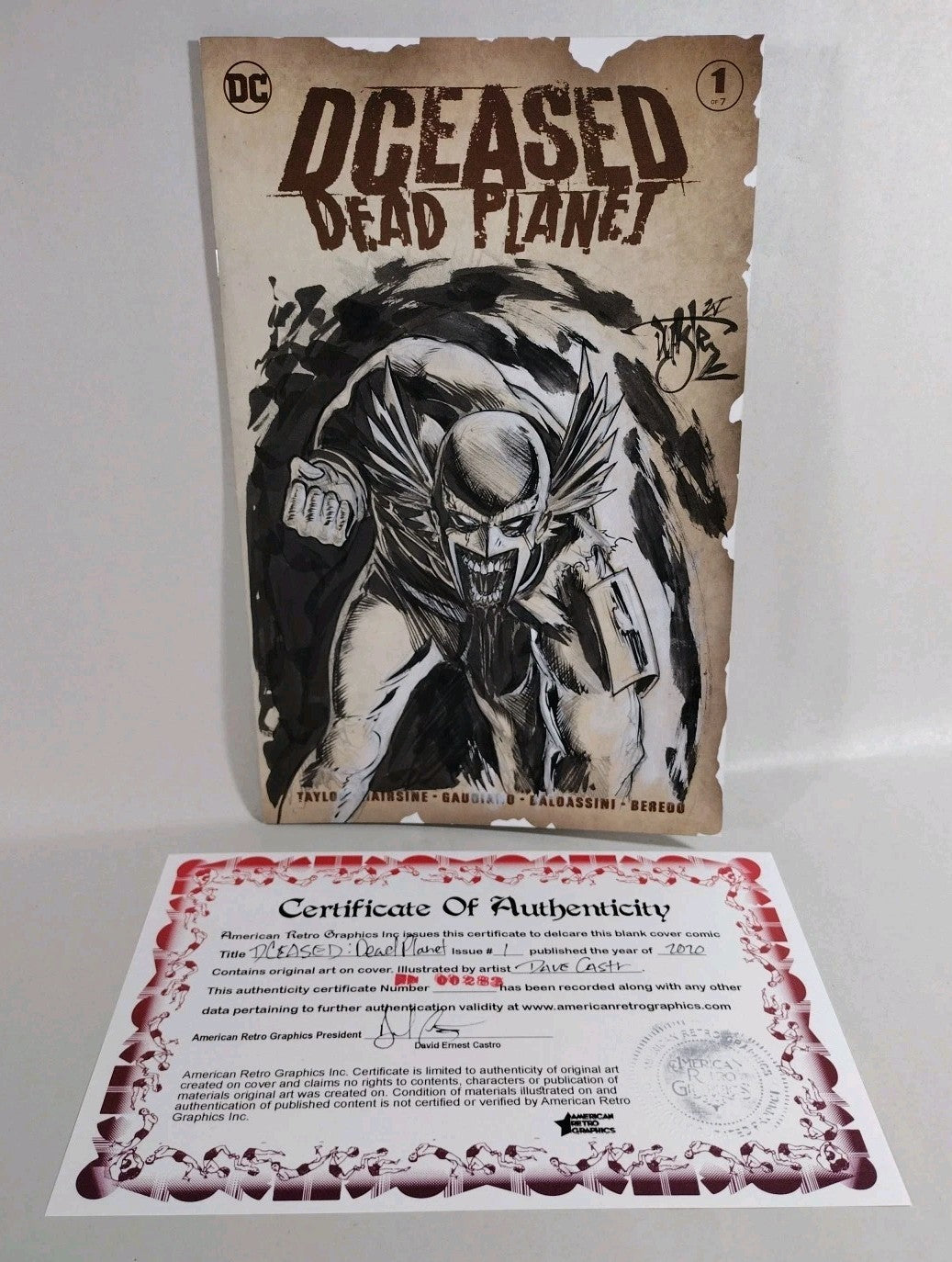 DCeased Dead Planet 1 (2020) DC Comic Sketch Cover Variant w Original Art DCastr