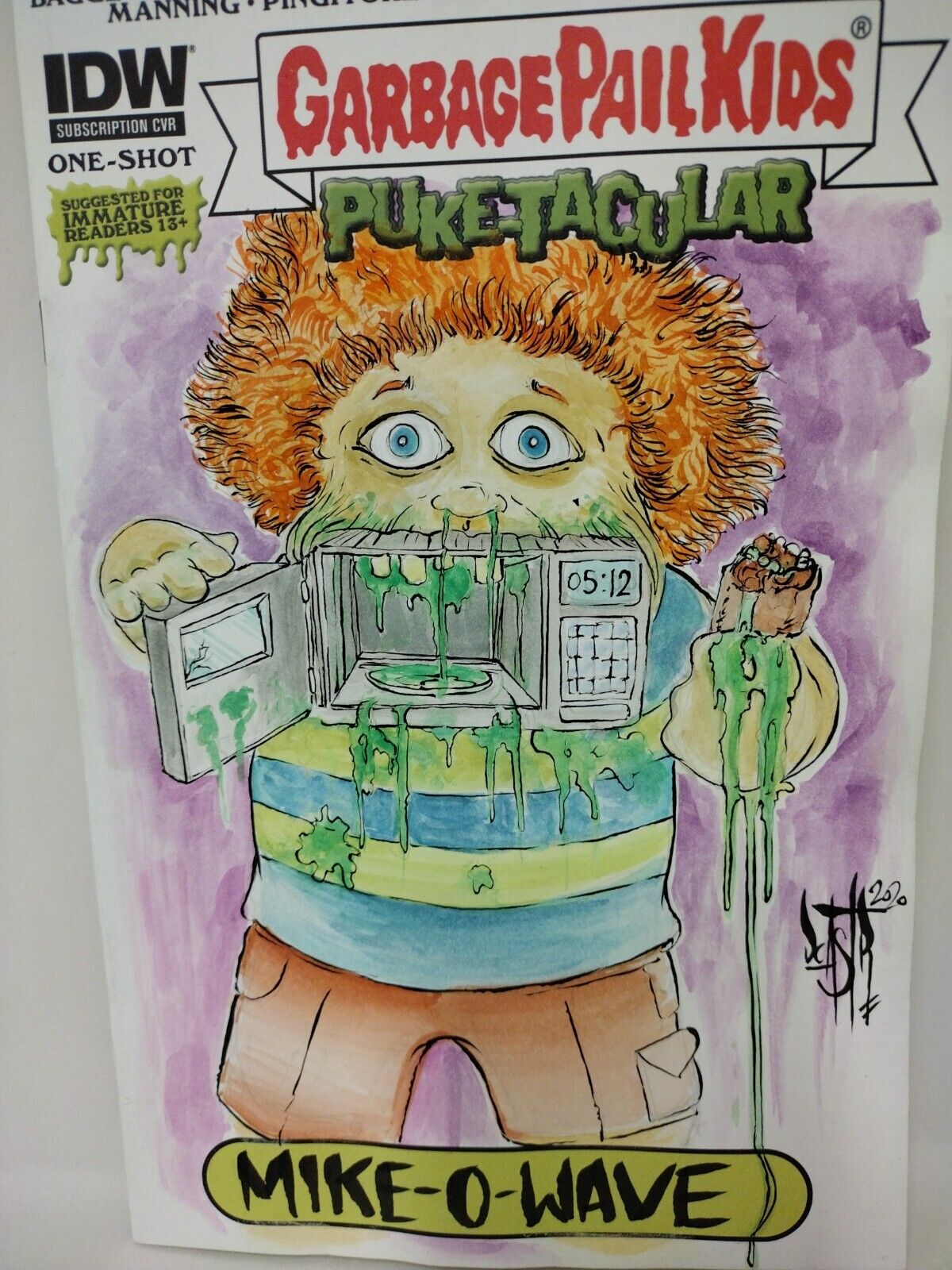 Garbage Pail Kids Puketacular #1 Blank Variant Cover (2014)  Original DCastr Art