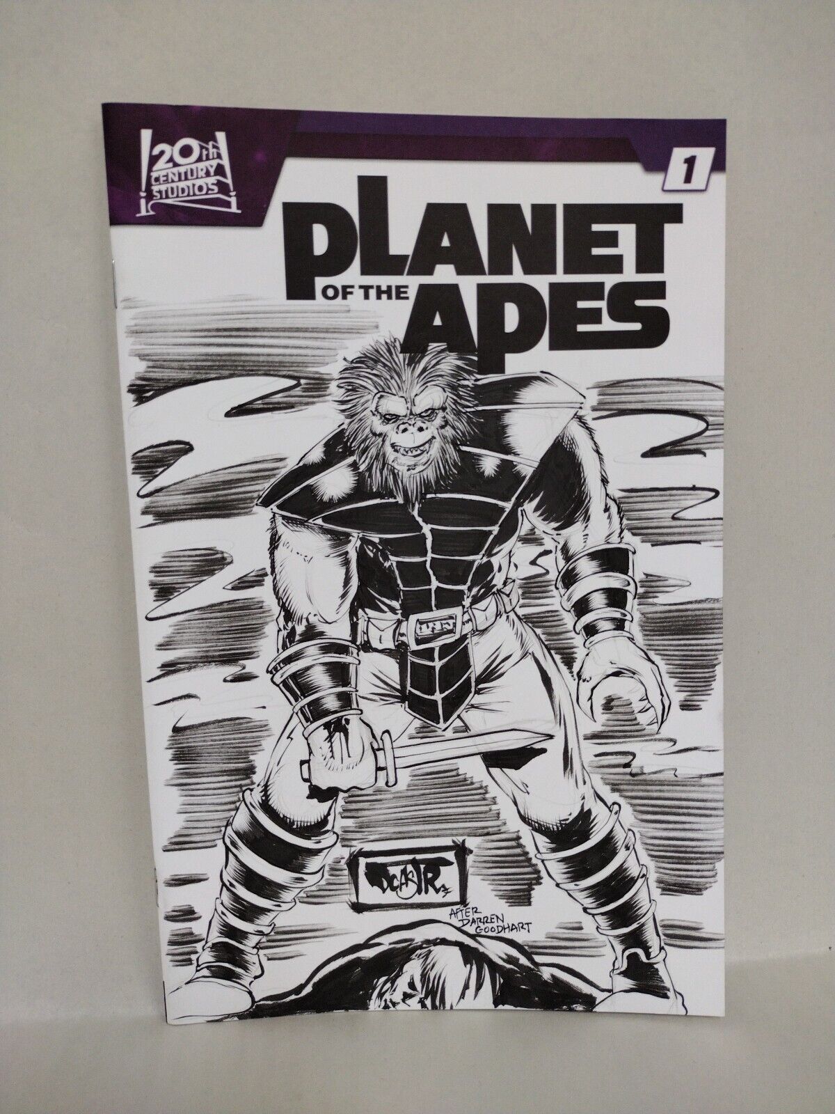 Planet Of The Apes #1 (2023) Sketch Cover Var Comic W Dave Castr Original Art