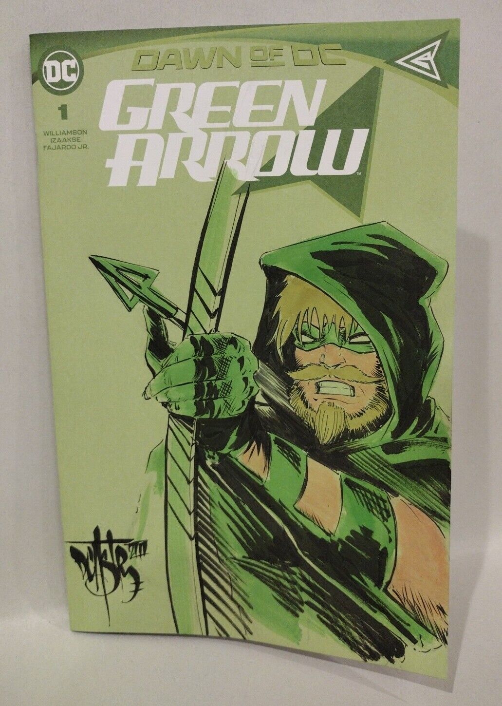 Green Arrow #1 (2023) Dawn Of DC Blank Cover Variant Comic W Original DCastr Art