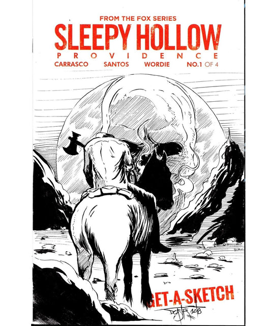 Sleepy Hollow Providence #1 (2015) Blank Sketch Cover W Original Art DCastr 