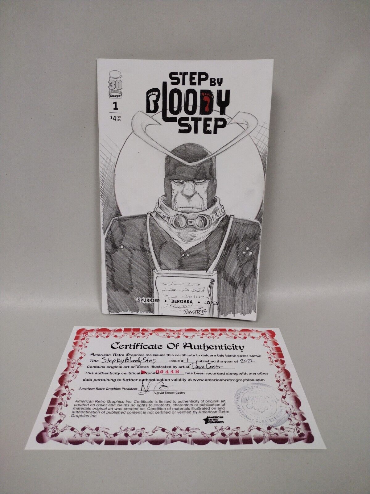 Step by Bloody Step #1 Blank Cover Variant w Original Art Dcastr 