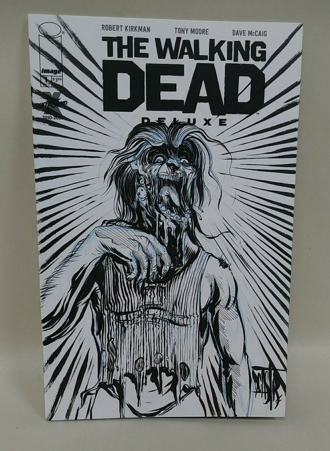 Walking Death Deluxe #1 Sketch Cover Variant Comic W Original DCastr Art ARG 