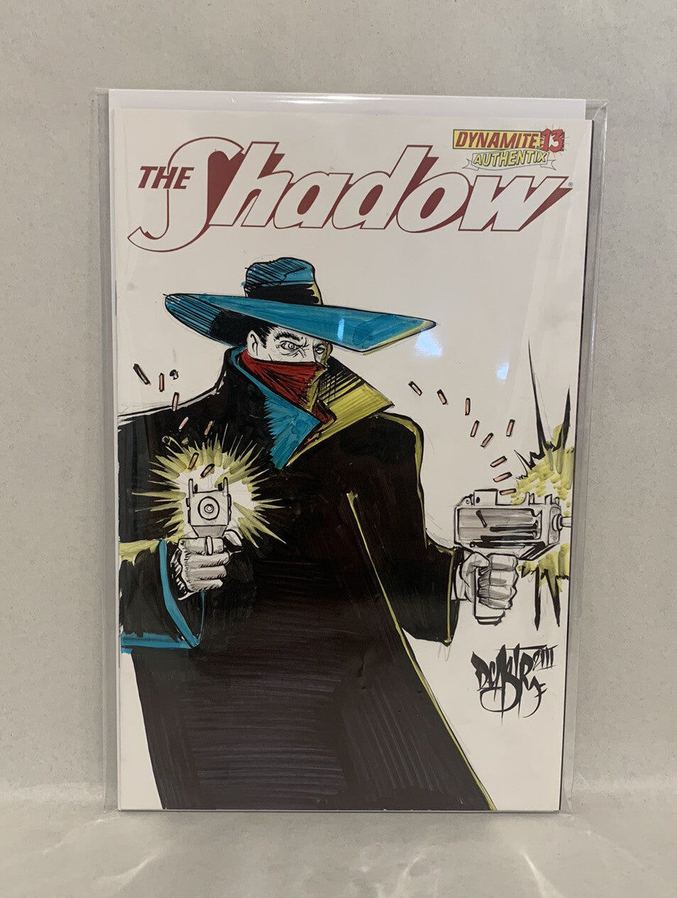 The Shadow #13 (2013) Dynamite Sketch Variant Cover Comic W Original DCastr Art