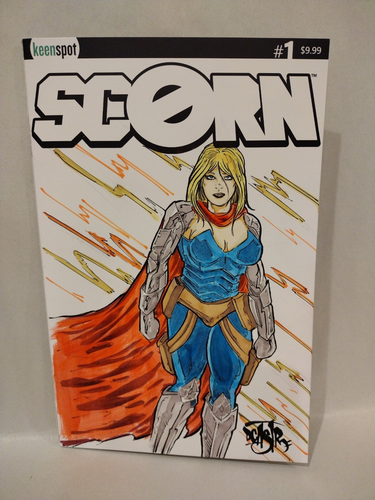 Scorn #1 (2023) Keenspot Sketch Cover Variant Comic w Original Dave Castr Art