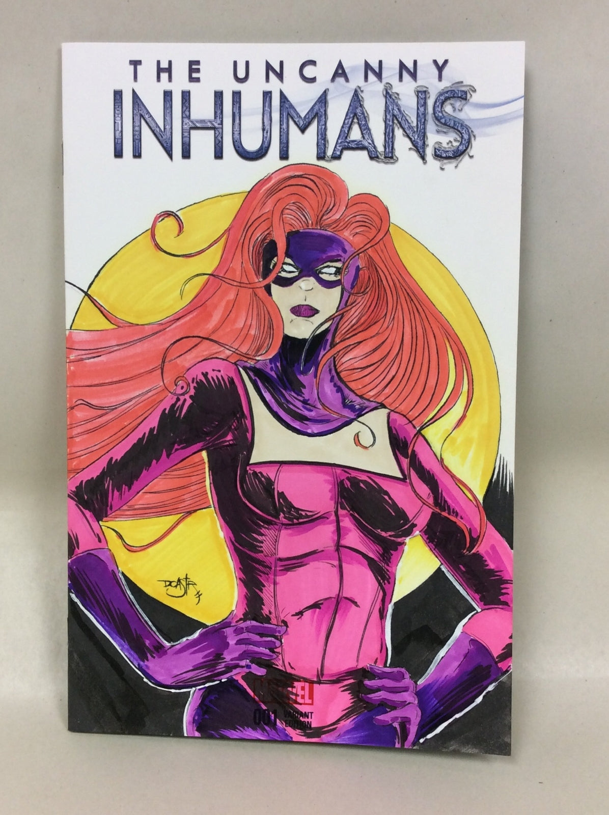 Uncanny Inhumans #1 (2015) Marvel Sketch Cover Var Comic W Original Art DCastr