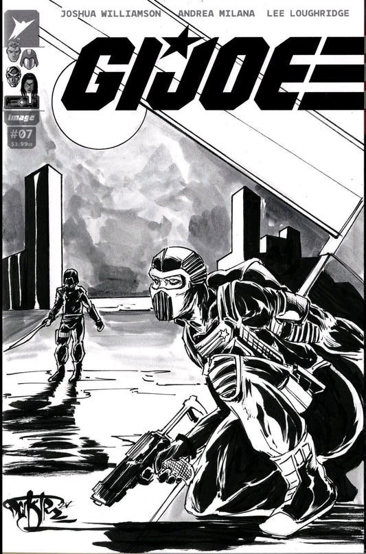 GI Joe #7 Image (2025) Sketch Cover Variant Comic W Original DCastr Beachead Art