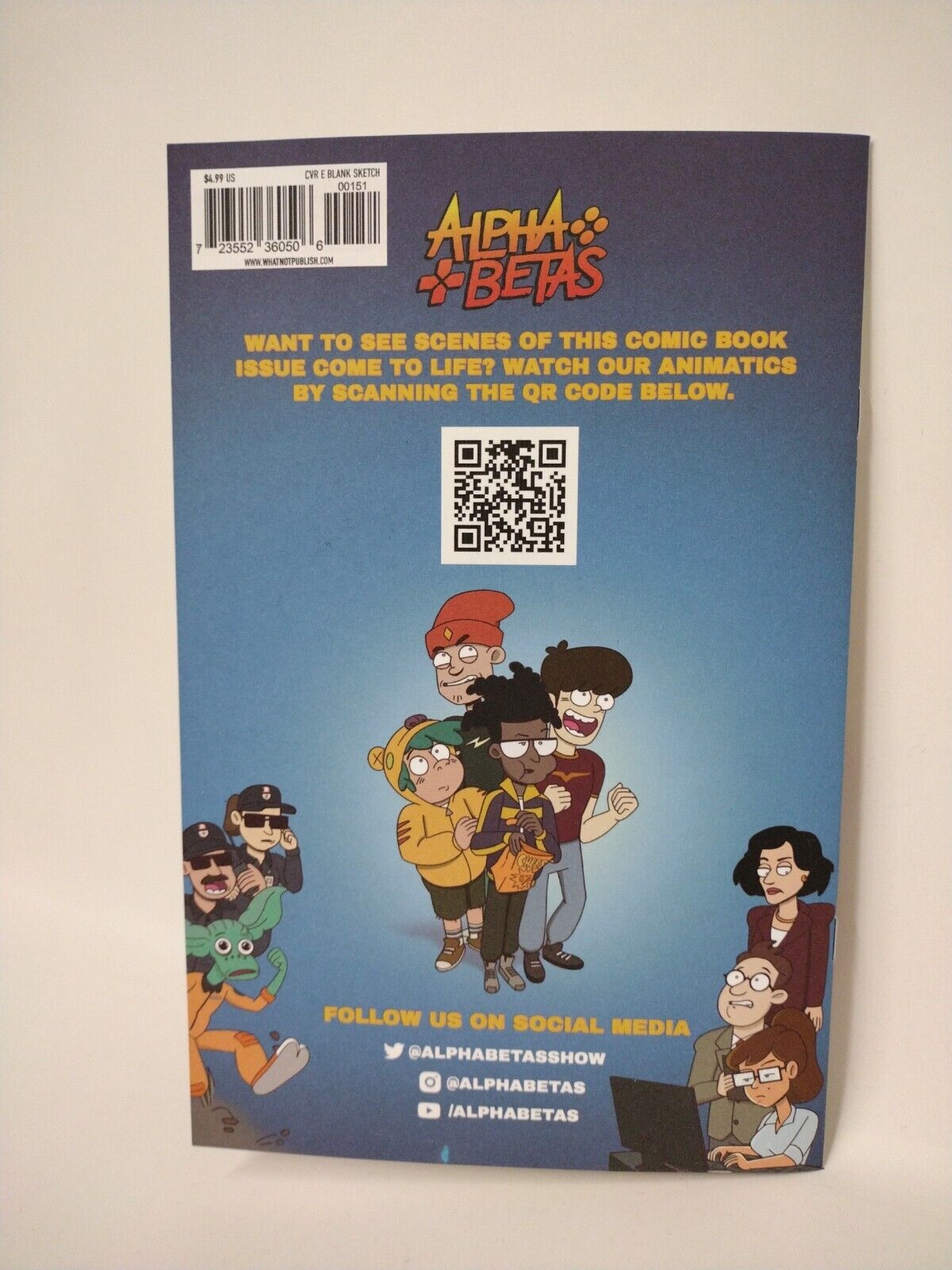 Alpha Betas #1 (2022) Whatnot Blank Cover Comic W Original EDDIE Dave Castr Art