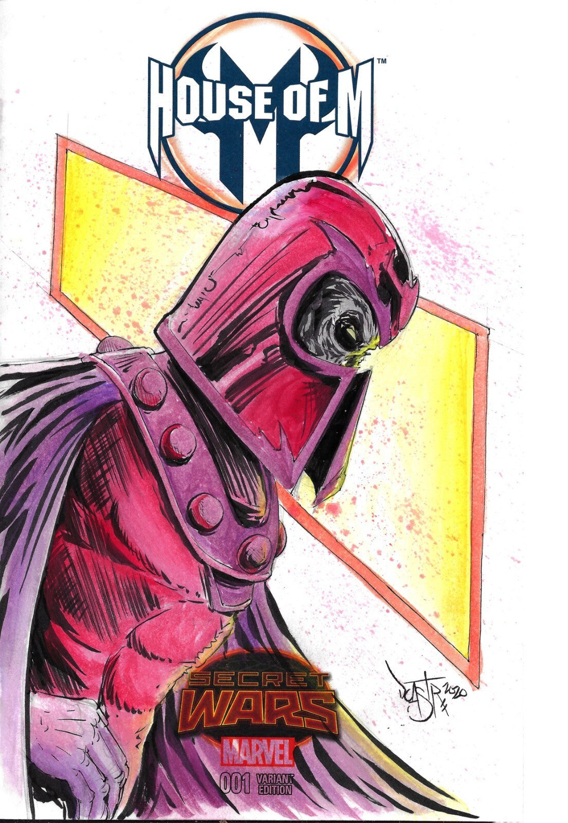House of M 1 Marvel Secret Wars Sketch Cover Variant Comic W Original DCastr Art