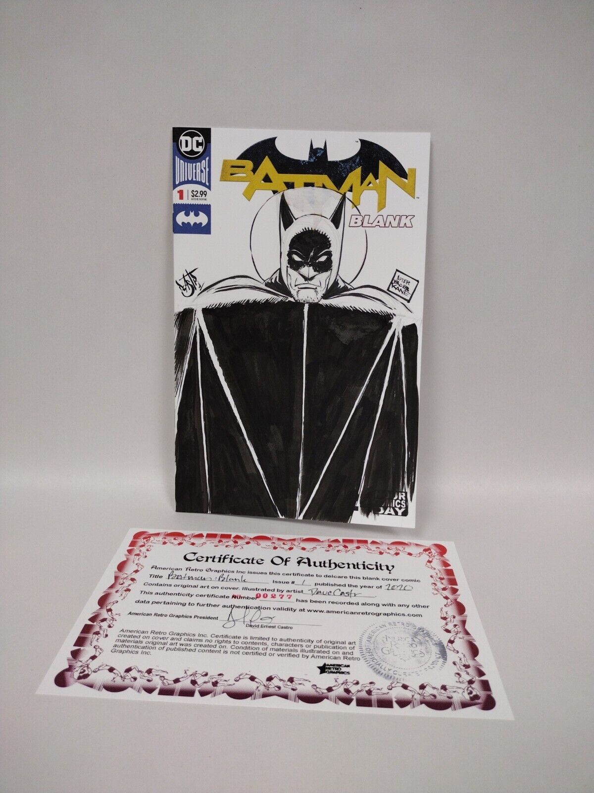 Batman Blank #1 (2020) Blank Cover Variant Comic Original Batman Dcastr Art 