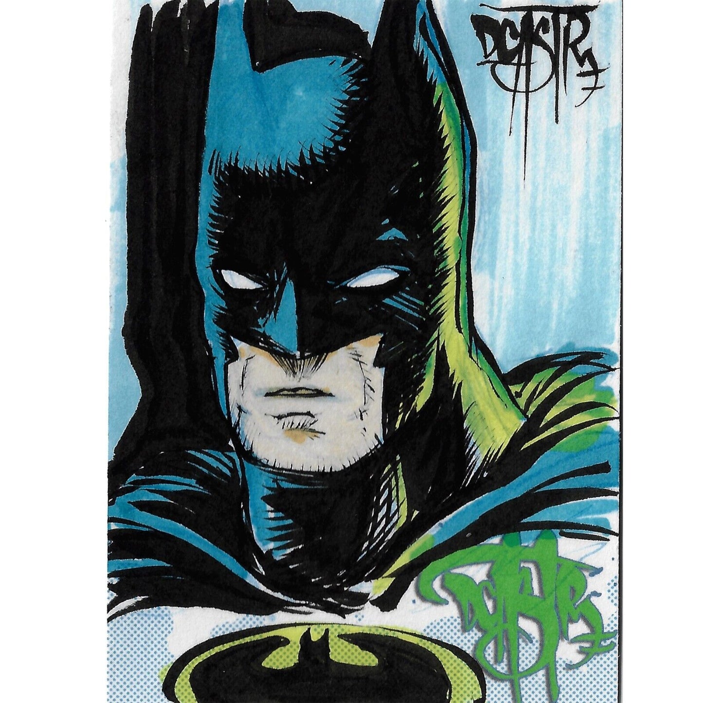 DCastr Iron Claw Series Personal Sketch Card Original 1/1 Batman Art W Holder