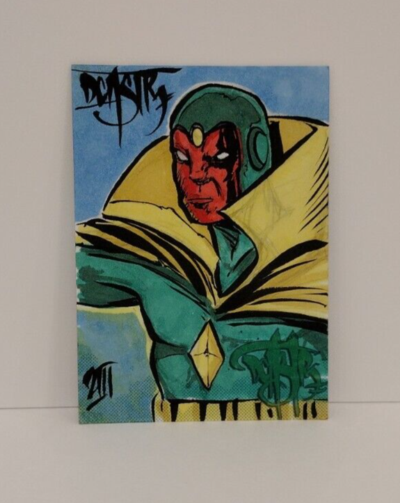 DCastr Iron Claw Series Personal Sketch Card Original 1/1 War Vision Art wHolder