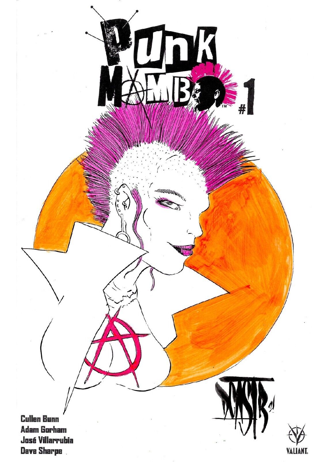 Punk Mambo 1 (2019) Valiant Sketch Variant Cover Comic W Original Dave Castr Art