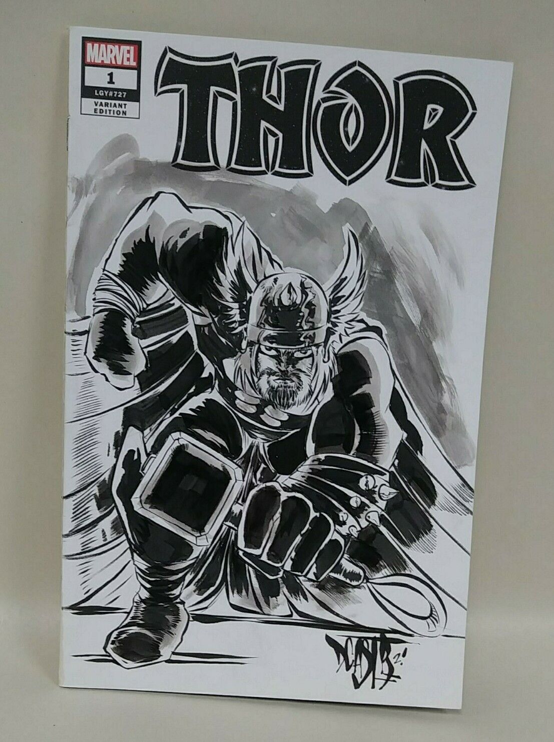 THOR #1 Blank Cover Variant Comic 2020 W Original DCastr Art COA 187