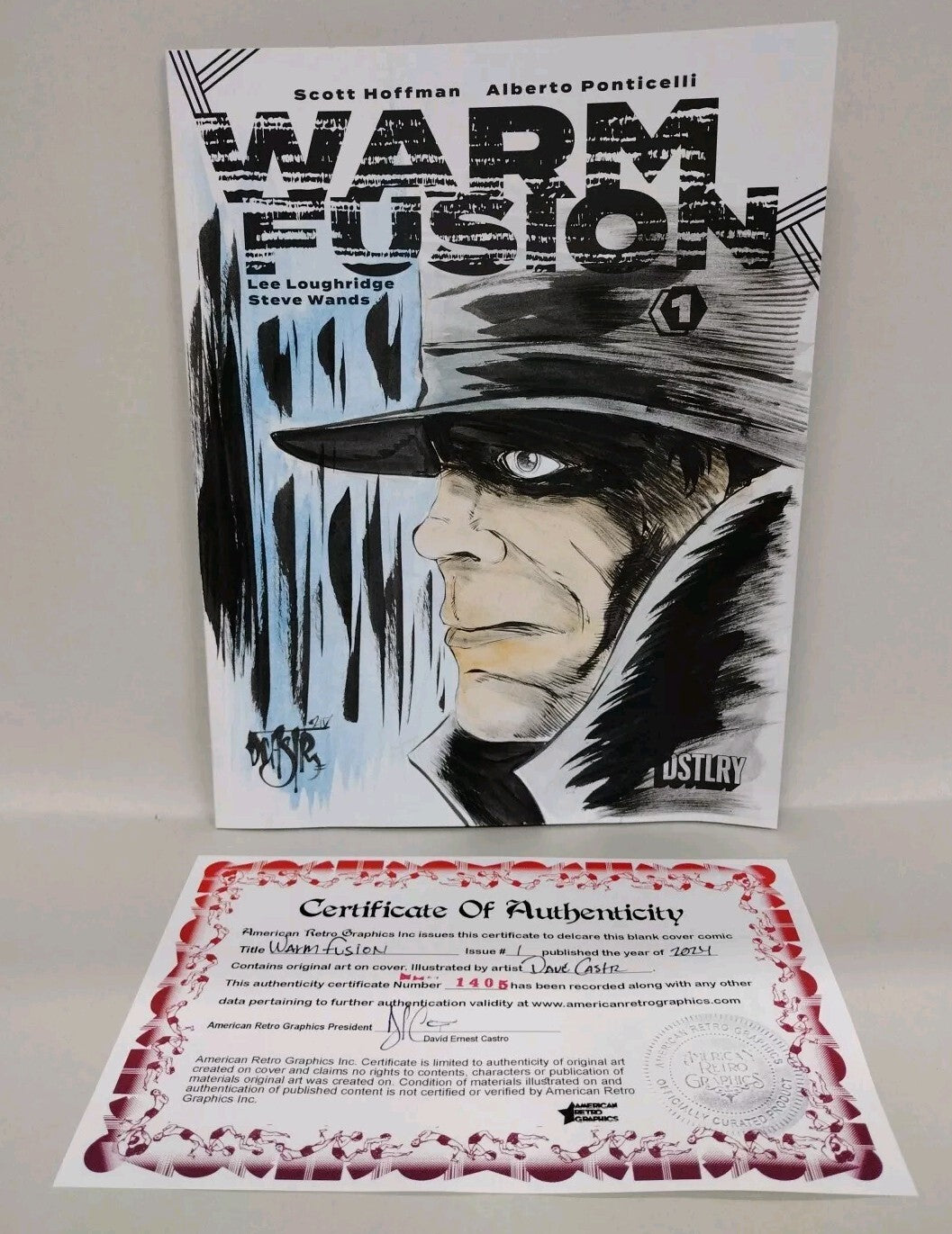 Warm Fusion #1 (2024) DSTLRY Sketch Cover Comic W Orignal Dave Castr Art ARG COA