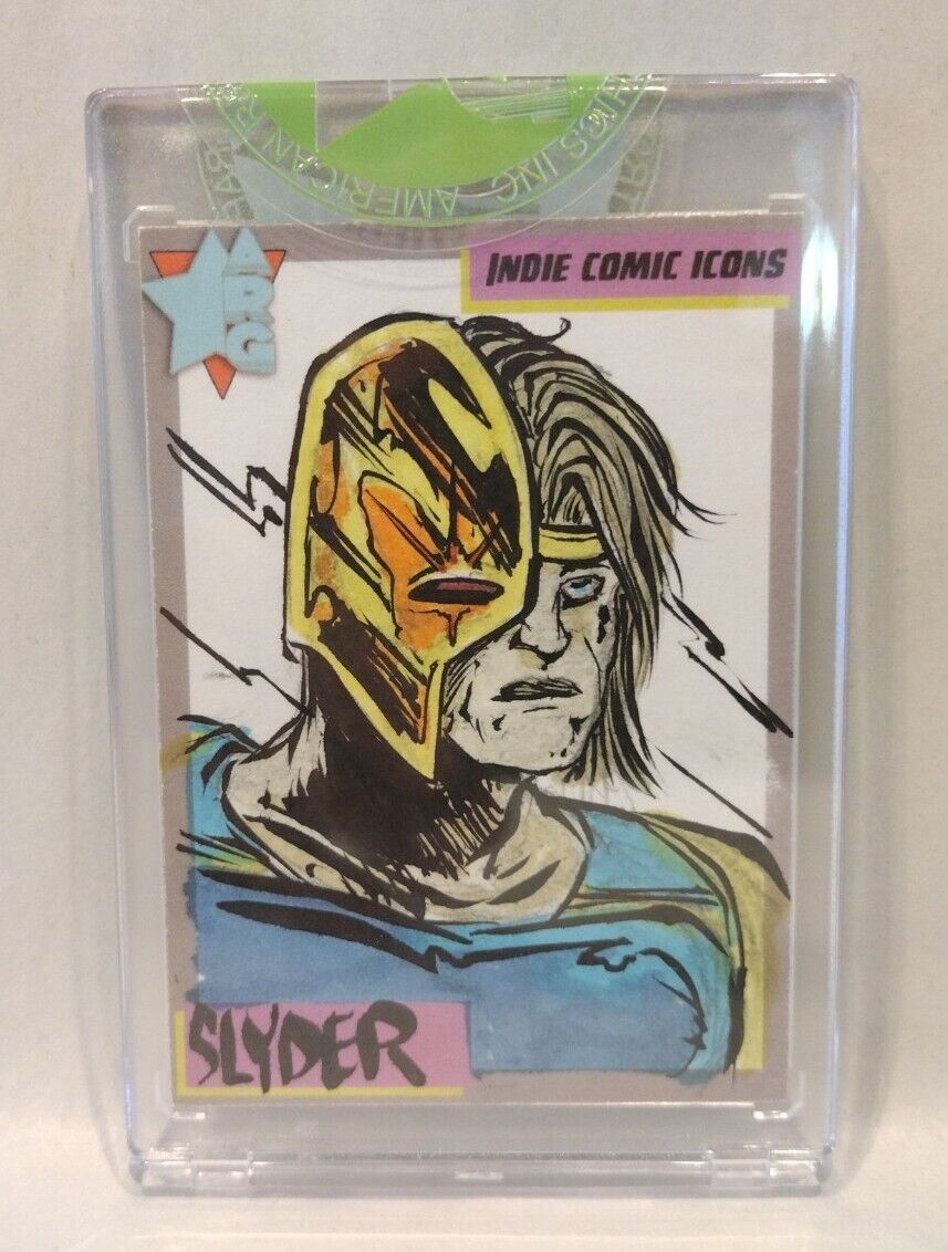 Indie Comic Icons Sketch Card w Original Slyder Dooms IV Art DCastr (2023) ARG