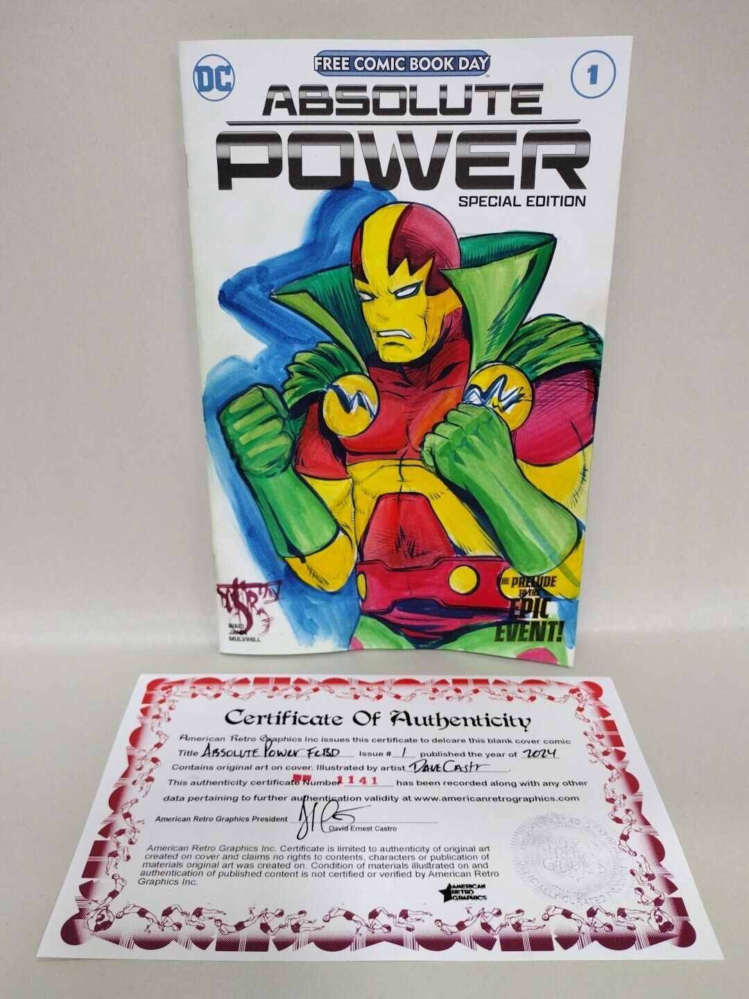 Absolute Power 1 FCBD DC Comic Sketch Var Cover W Original Mr Miracle DCastr Art