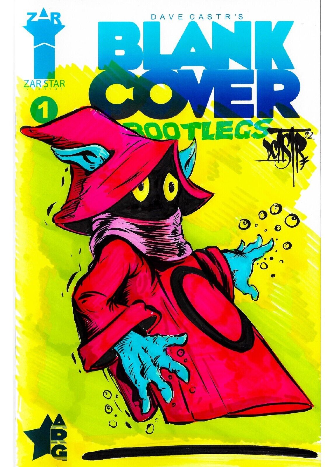 Dcastr's Blank Cover Bootlegs #1 (2022) ARG Blank Sketch Variant W Original Orko