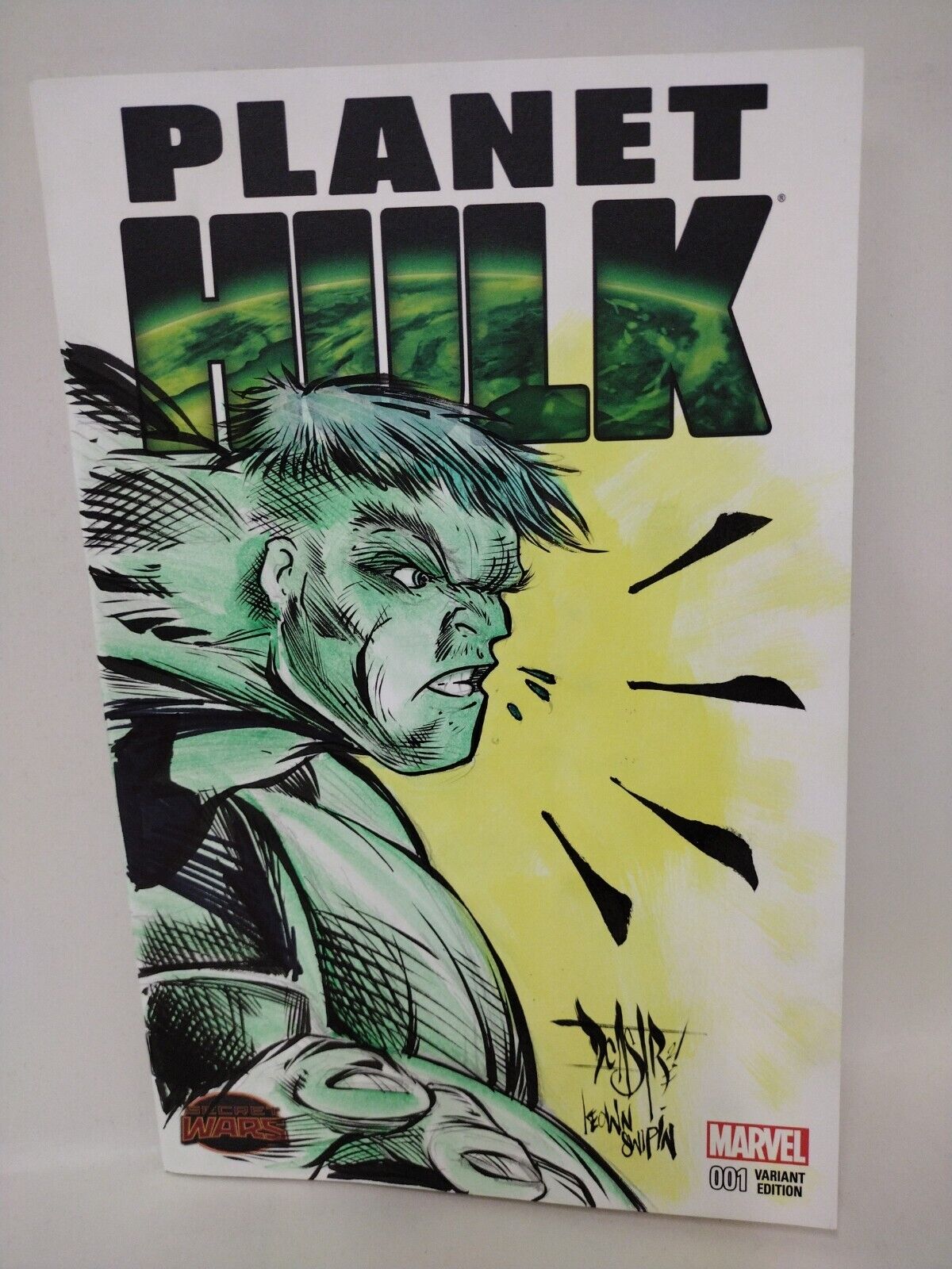 Planet Hulk 1 (2015) Blank Cover Variant Comic W Original Dcastr Art ARG COA 451