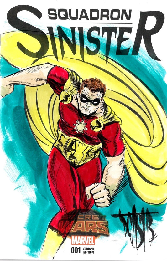 Squadron Sinister 1 Marvel 2015 Sketch Cover Variant Comic W Original DCastr Art