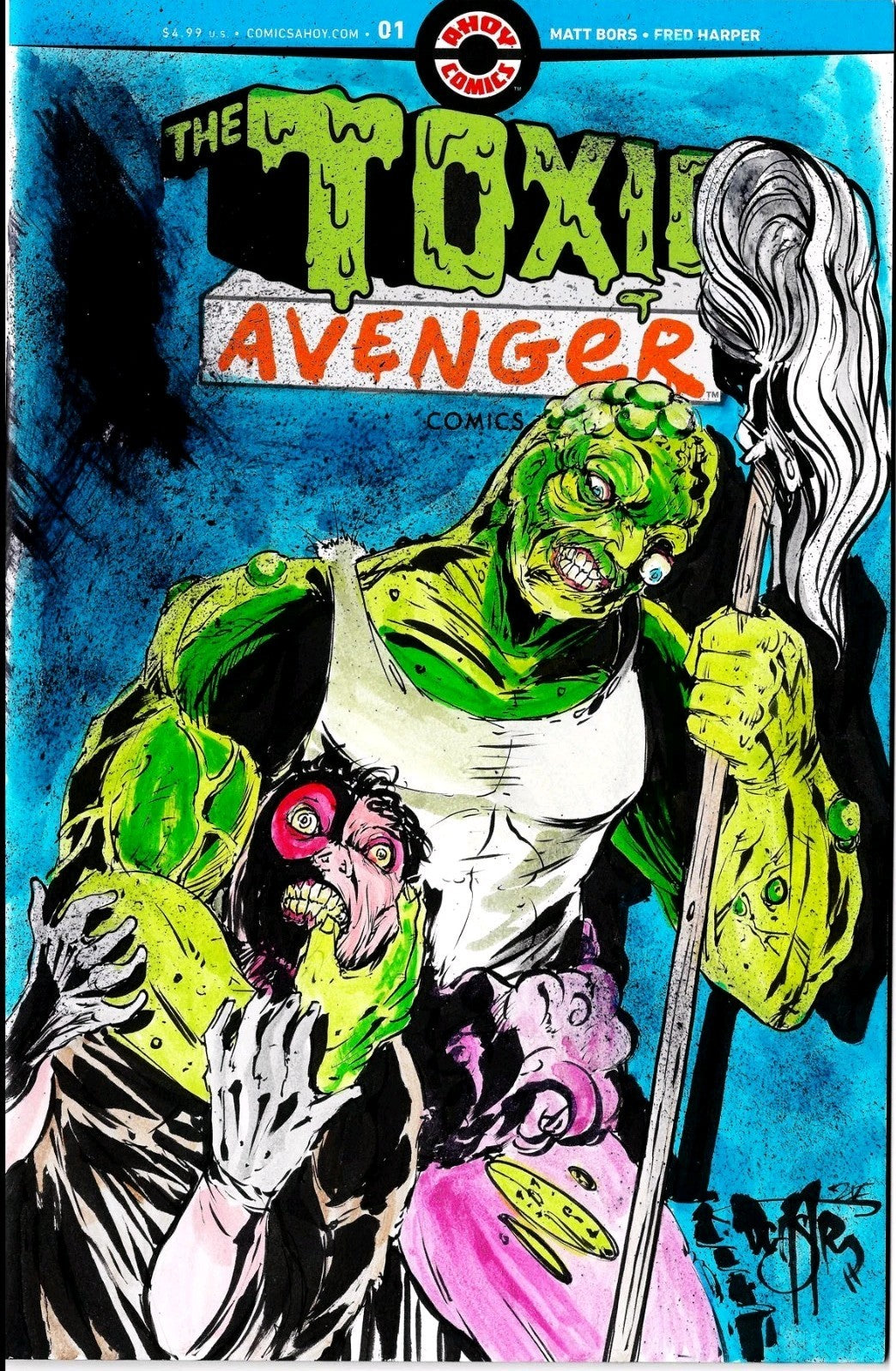 Toxic Avenger #1 (2025) Ahoy Sketch Cover W Original Dave Castr Art