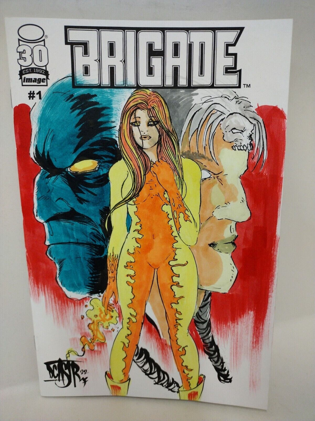 Brigade Remastered #1 (2022) Image Comic Blank Cover W Original DCastr Art COA