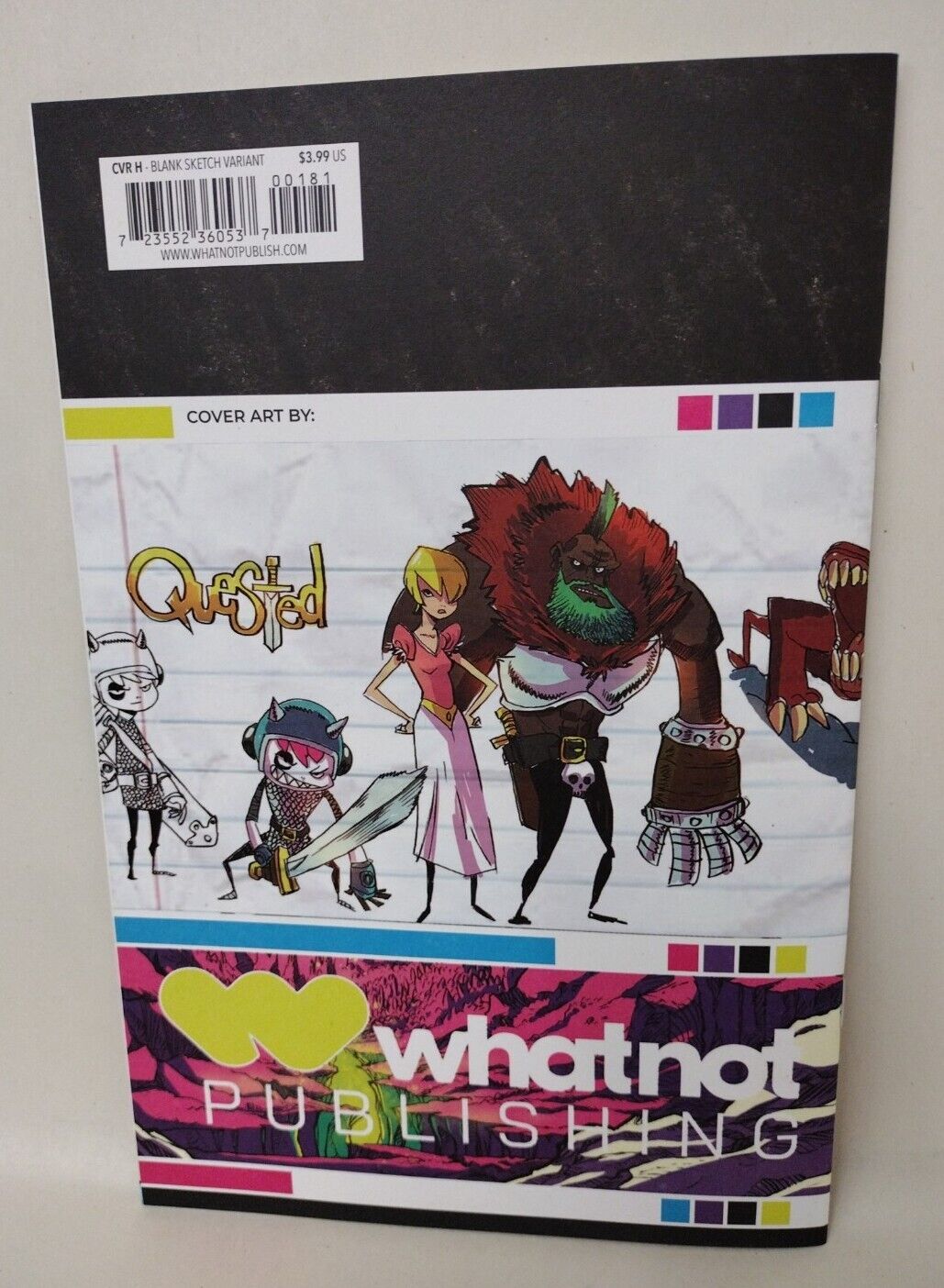 QUESTED #1 (2022) Whatnot Blank Cover Comic W Original JINX Dave Castr Art 1st