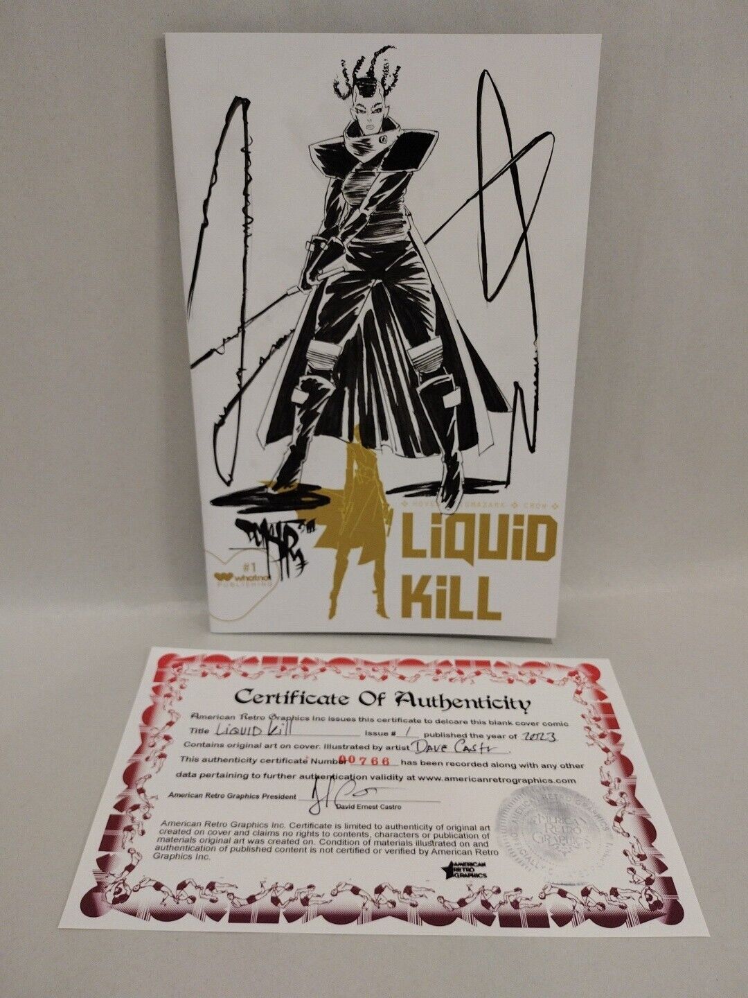  Liquid Kill #1 (2023) Whatnot Blank Cover Comic W Original Dave Castr Art 1st