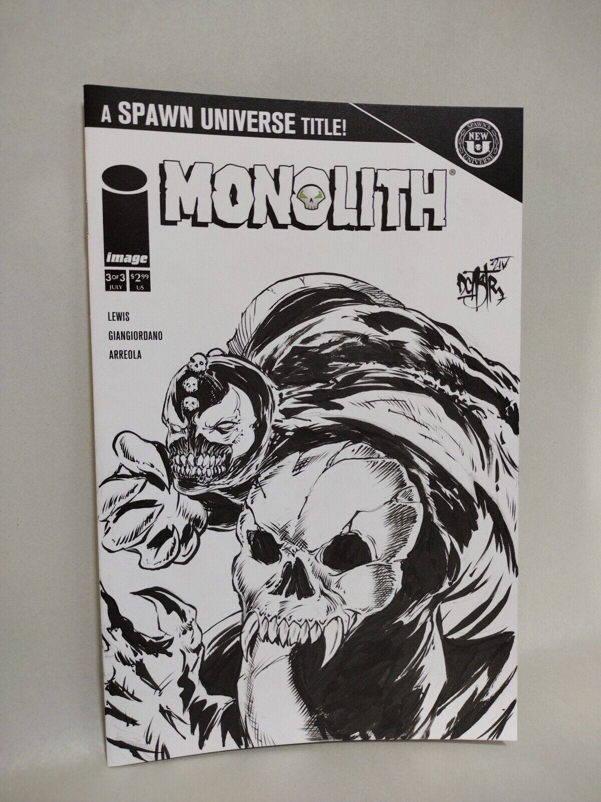 Monolith #3 (2024) Image Spawn Comic Sketch Cover Variant W Original DCastr Art