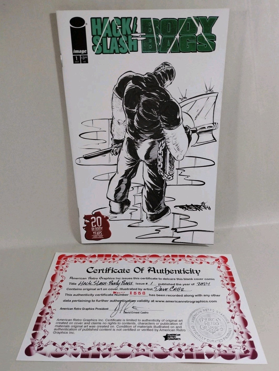Hack Slash Body Bags #1 (2024) Sketch Cover Comic W Original Dave Castr Mack Art