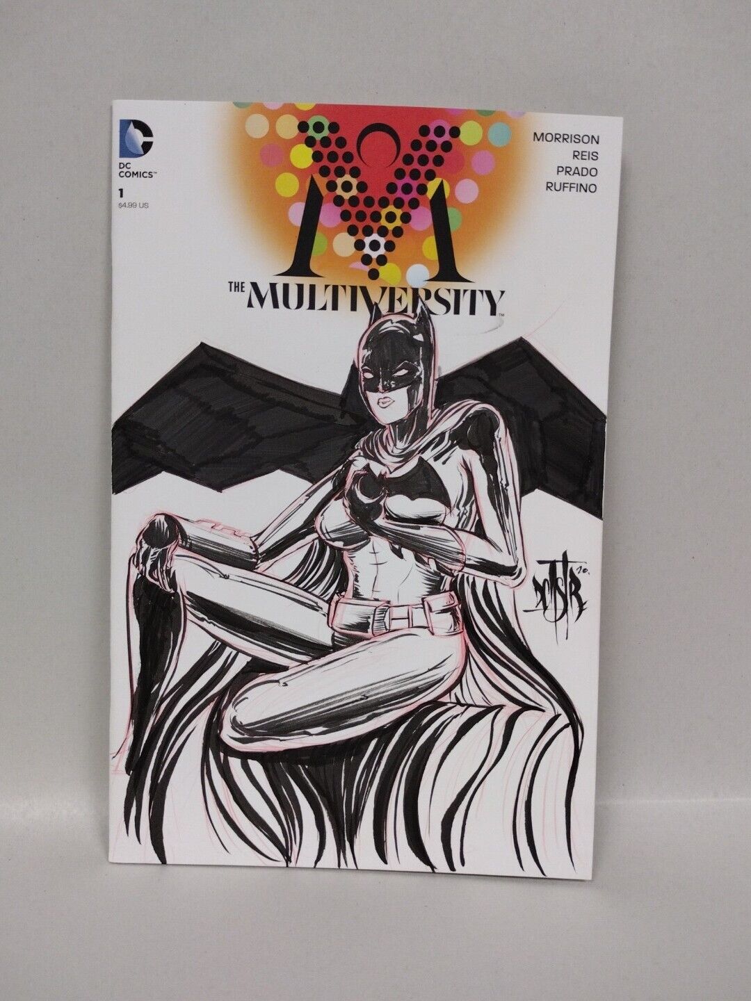 MULTIVERSITY #1 ( 2014) Blank Cover Comic BATMAN (Female ) Original DCastr Art