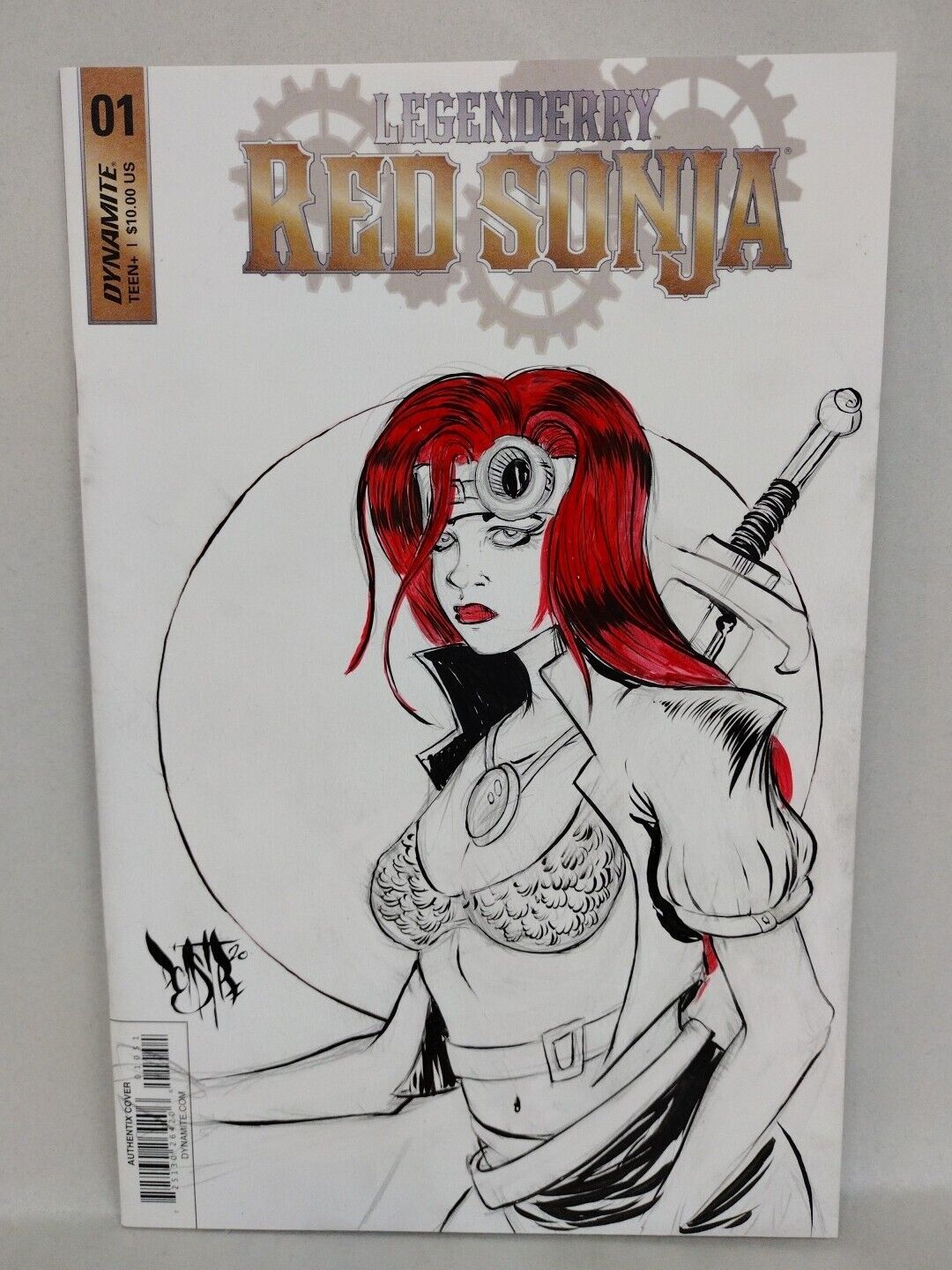 Legenderry Red Sonja #1 (2018) Sketch Cover Variant W Original Dave Castr Art